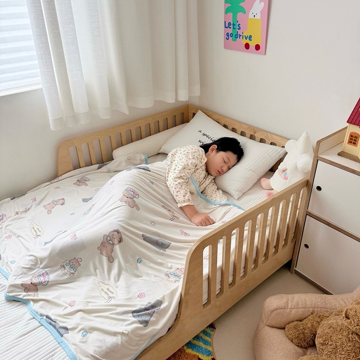 91家纺网 家纺一手货源 找家纺 嗨生活 2025新款婴儿裸睡级凉感针织毯幼儿园夏被儿童夏被毯子 小奶猫