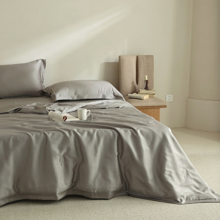 91家纺网 家纺一手货源 找家纺 良品汇馆 2025【60S莱赛尔天丝夏凉被】日式无印兰精天丝夏被良品60天丝夏凉被空调被夏季凉感被子四件套 美丽咖