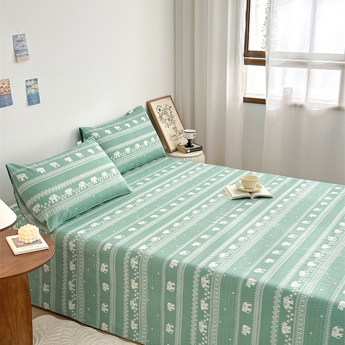 91家纺网 家纺一手货源 找家纺 （总）绒艺席业 2025新款简约原棉印花老粗布床单