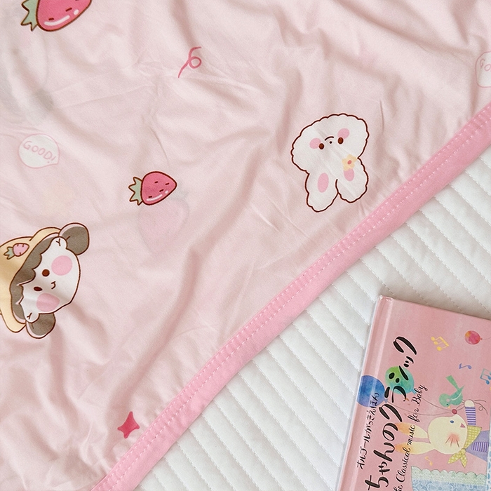 91家纺网 家纺一手货源 找家纺 嗨生活 2025新款婴儿裸睡级凉感针织毯幼儿园夏被儿童夏被毯子 小女孩