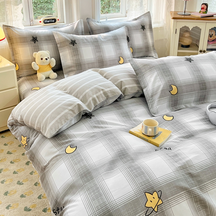 91家纺网 家纺一手货源 找家纺 世爵 2025新款全棉印花小清新单品系列-单被套 星空印记