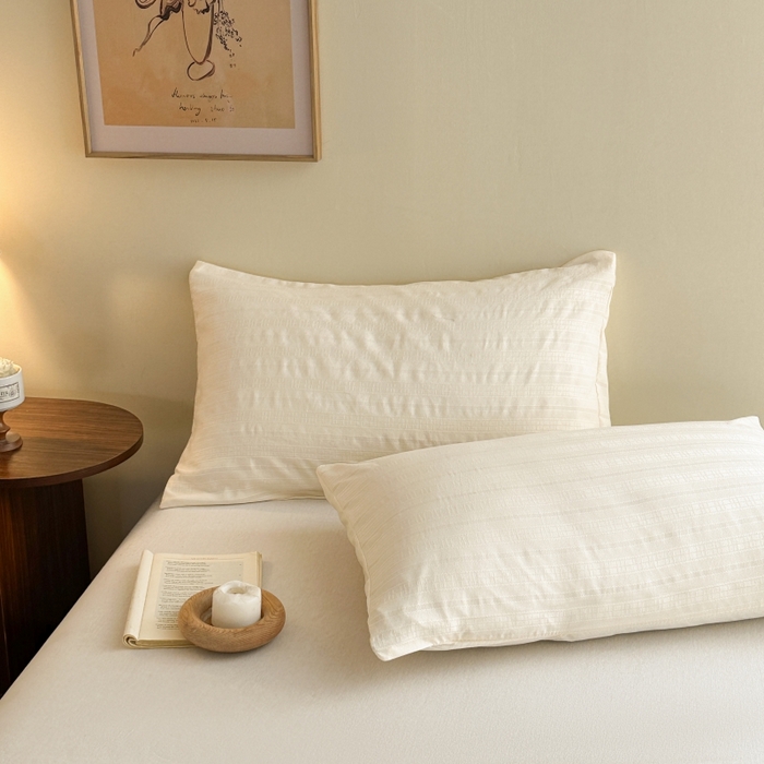 91家纺网 家纺一手货源 找家纺 欧邦 2025新款A类提花昆仑棉双层纱夏被空调被 米白