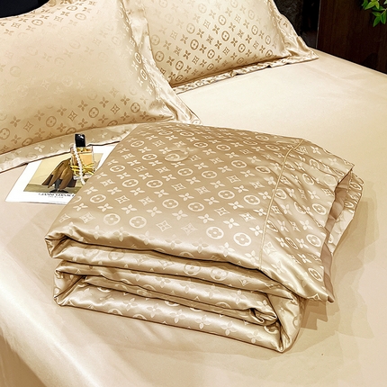 91家纺网 家纺一手货源 找家纺 经年 2025新款水洗真丝提花夏被格林系列 格林-香槟