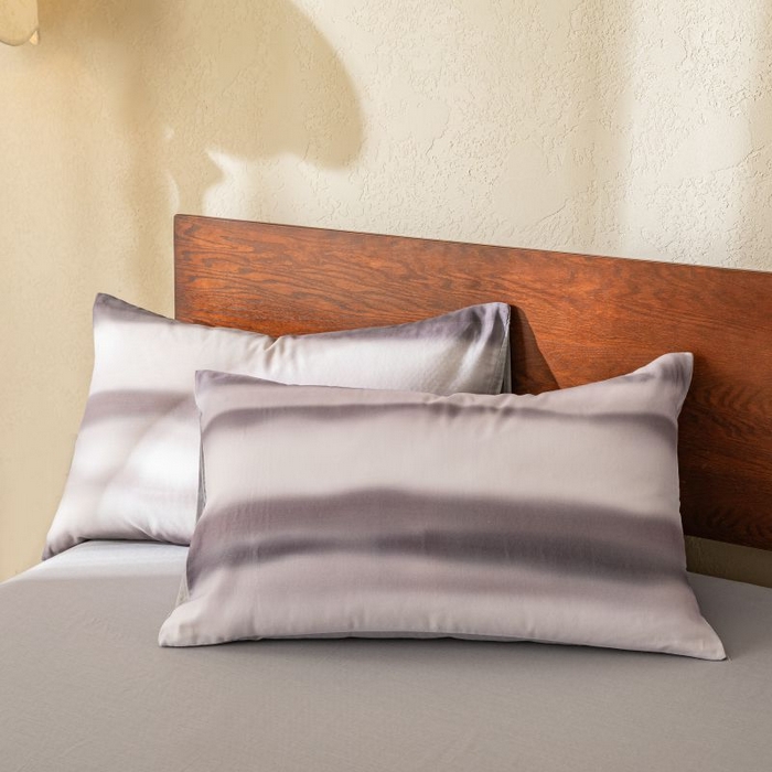 91家纺网 家纺一手货源 找家纺 2025新款40s全棉双层纱圆角吊边款四件套 流年-咖