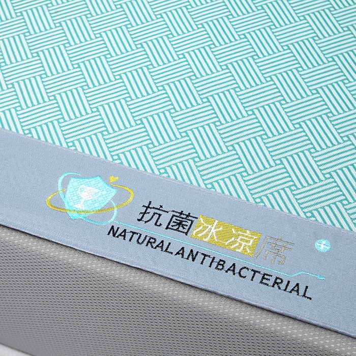 91家纺网 家纺一手货源 找家纺 阿亮家居 2025新款凉席抗菌刺绣可水洗碳光冰丝席包边无纺布冰丝席 思绪 薄荷绿-床笠款