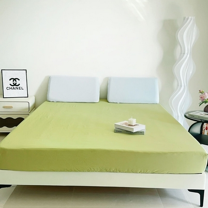 兜米家居 2025新款纯色全棉床笠 山野绿