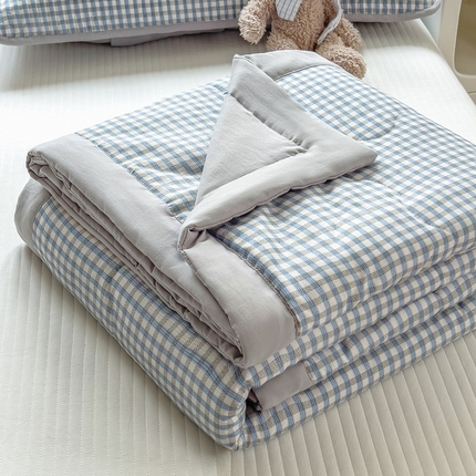 91家纺网 家纺一手货源 找家纺 （总）慕木 2025春夏新款双层纱针织棉夏被夏凉被空调被