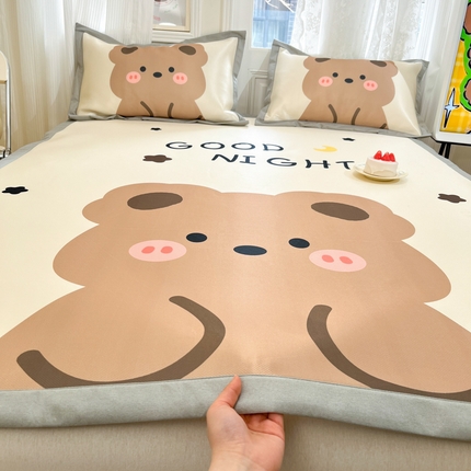 91家纺网 家纺一手货源 找家纺 （总）柒月 2025新款大版数码印花碳光冰丝席