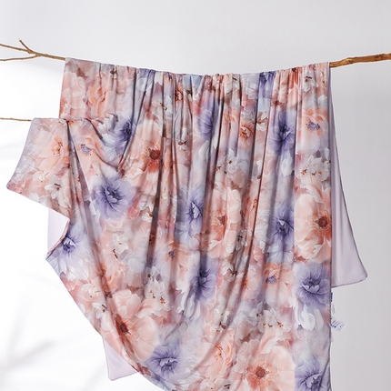 91家纺网 家纺一手货源 找家纺 缔锦家纺 2025新款凉感丝印花夏被 芷兰梦兮