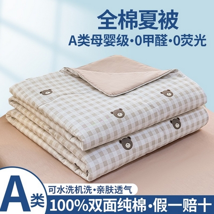 91家纺网 家纺一手货源 找家纺 洺兰家居 2025新款A类全棉印花麻绳款夏被四件套 熊出没