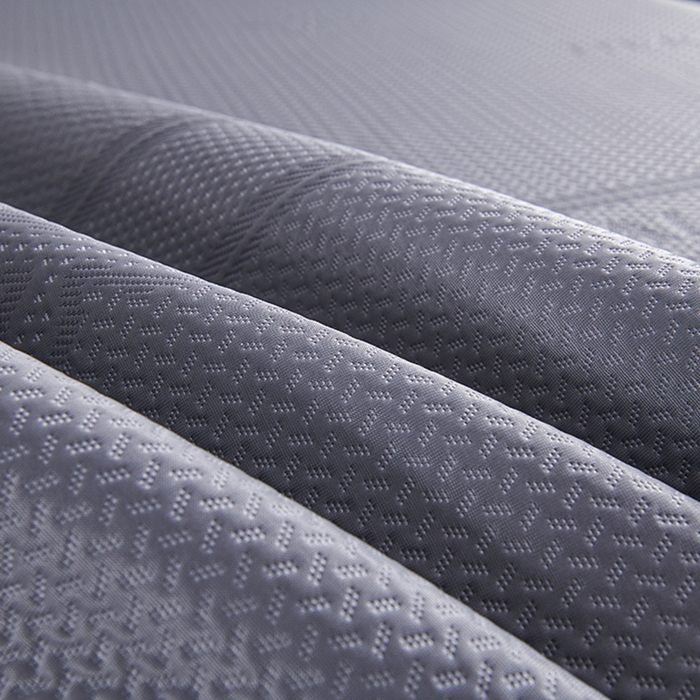 91家纺网 家纺一手货源 找家纺 梵克保罗 2025新款7A抗菌母婴级纯乙纶PE刺绣凉感丝豆豆席 床笠款 床笠款 四叶花-灰