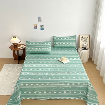 （总）绒艺席业 2025新款简约原棉印花老粗布床单
