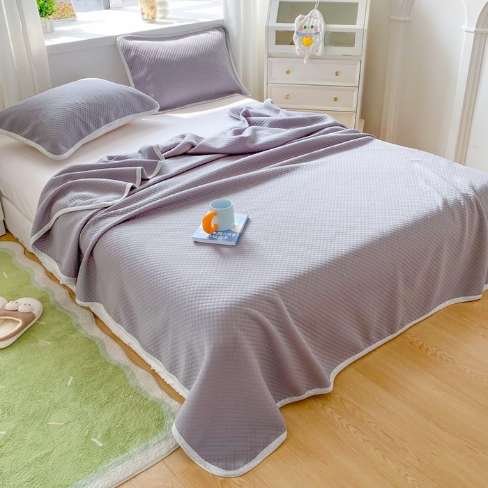 91家纺网 家纺一手货源 找家纺 （总）来菲毛毯 2025新款全棉针织全面盖毯床单夏被被子被芯