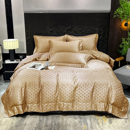 91家纺网 家纺一手货源 找家纺 （总）经年 2025新款水洗真丝提花四件套格林系列