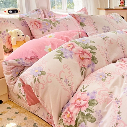 91家纺网 家纺一手货源 找家纺 （总）世爵 2025新款全棉印花小清新单品系列-单被套