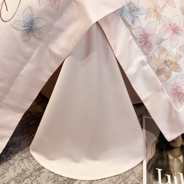 91家纺网 家纺一手货源 找家纺 星蕴家纺 2025新款澳棉正宗长绒棉四件套-诺兰 西柚粉