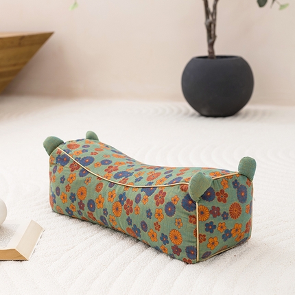 91家纺网 家纺一手货源 找家纺 （总）小猫派 2025新款亲肤舒适双层纱老虎荞麦壳枕枕头枕芯