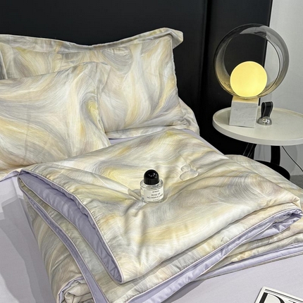 91家纺网 家纺一手货源 找家纺 （总）寐绸家纺 2025新款50兰精天丝数码印花大豆纤维夏被