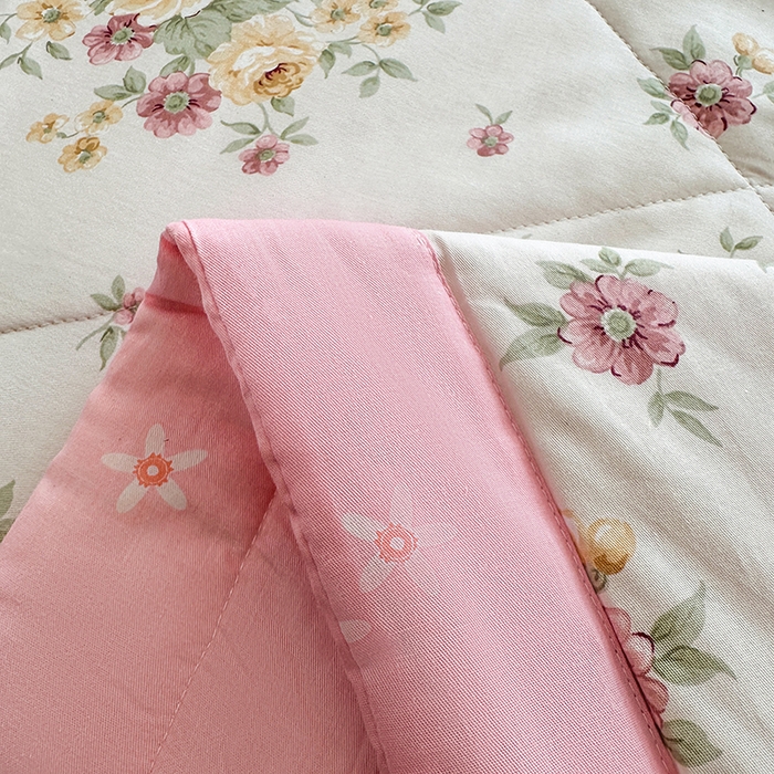 91家纺网 家纺一手货源 找家纺 瑜珠 2025新款A类双面全棉印花夏被夏凉被纯棉空调被 伊芙花语