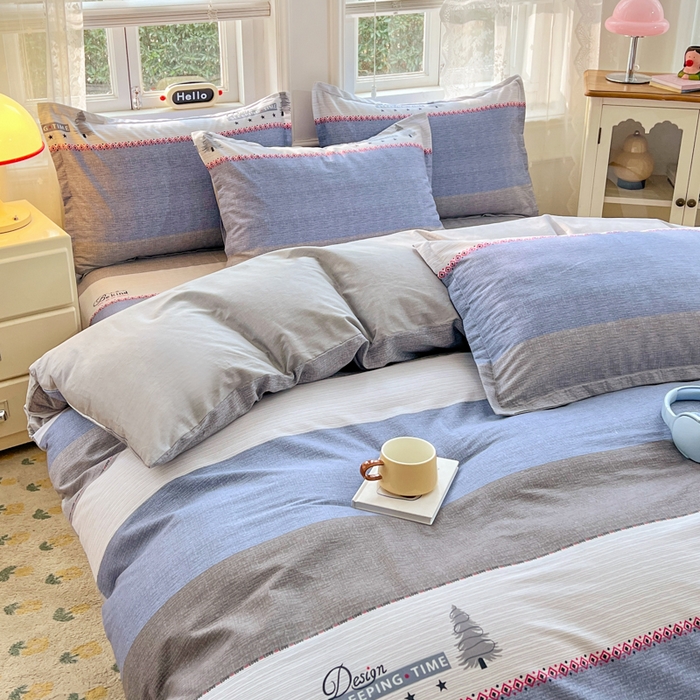 91家纺网 家纺一手货源 找家纺 世爵 2025新款全棉印花小清新单品系列-单被套 尤里卡