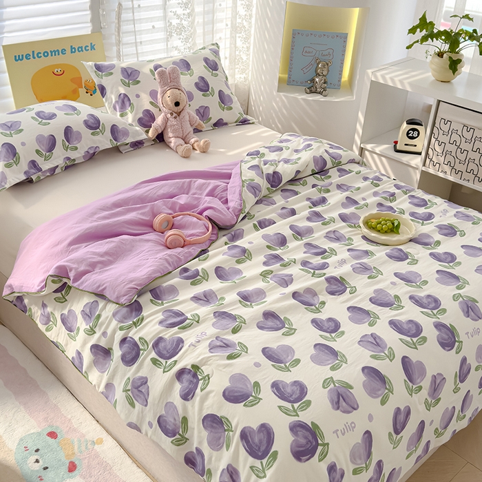 91家纺网 家纺一手货源 找家纺 星巴k家纺 2025新款A类水洗双层纱大豆纤维夏被夏凉被空调被 南岛小镇