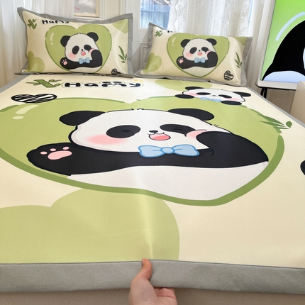 91家纺网 家纺一手货源 找家纺 （总）柒月 2025新款大版数码印花碳光冰丝席