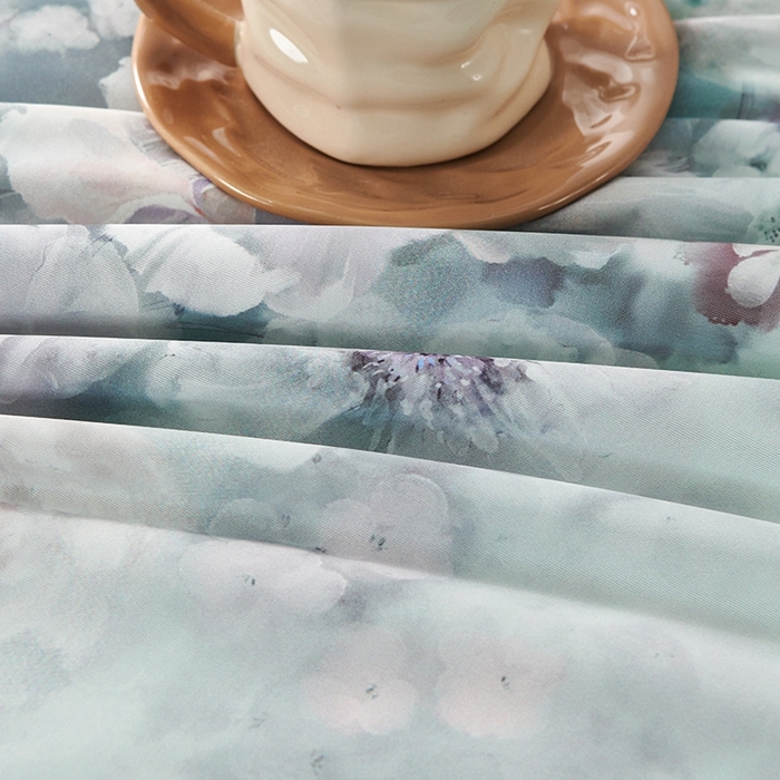 91家纺网 家纺一手货源 找家纺 缔锦家纺 2025新款凉感丝印花夏被 淡雅云影