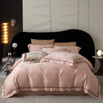 JUICY 橘滋家纺 2025新款淡雅知性暗纹提花系列四件套 巴黎暮霭