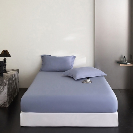 梧桐树 2025春夏新款60s长绒棉纯棉纯色系列单床笠 床笠单件 床笠宾利蓝