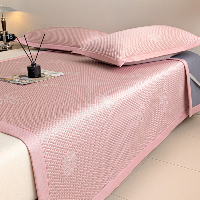 91家纺网 家纺一手货源 找家纺 阿亮家居 2025新款凉席凉豆豆软席床席款 香迪奥-樱花粉