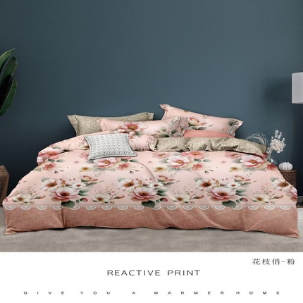 91家纺网 家纺一手货源 找家纺 （总）玖琳家纺 2025新款130克贡棉磨毛植物羊绒四件套