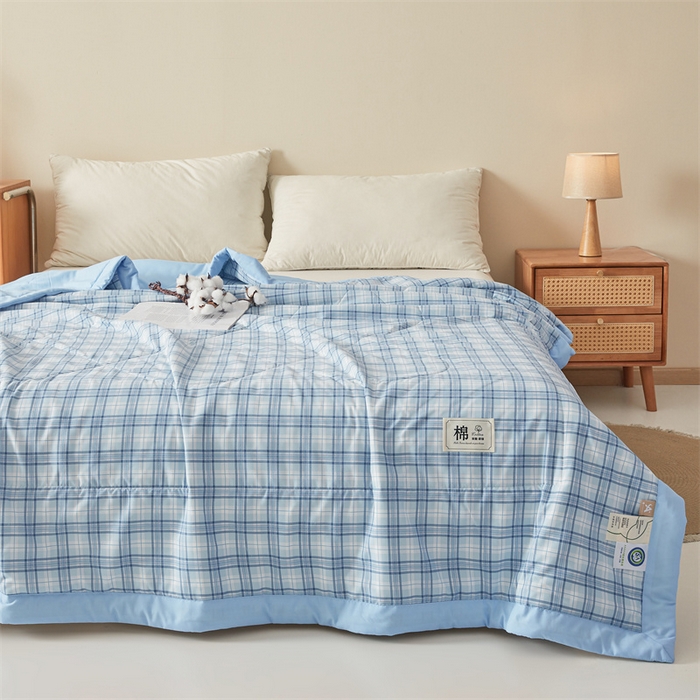 91家纺网 家纺一手货源 找家纺 魅图家纺 2025新款A类云朵棉抗菌棉花夏被 梦雨格