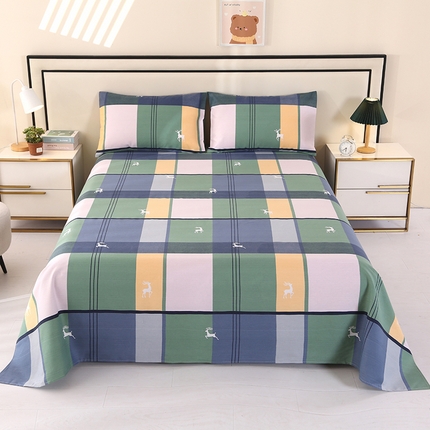 91家纺网 家纺一手货源 找家纺 （总）望淮家纺 2025新款老粗布凉席床单三件套