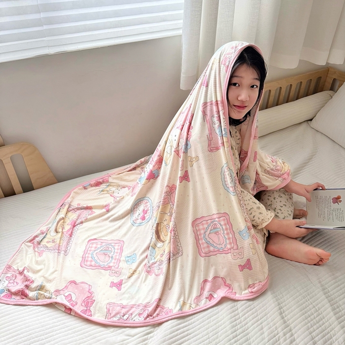 91家纺网 家纺一手货源 找家纺 嗨生活 2025新款婴儿裸睡级凉感针织毯幼儿园夏被儿童夏被毯子 蛋糕铺