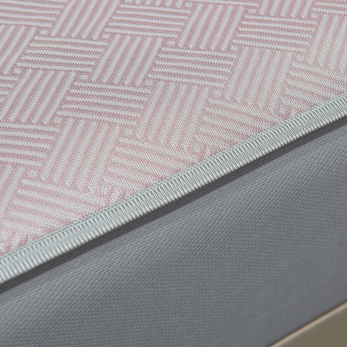 91家纺网 家纺一手货源 找家纺 小萌虎 2025新款碳光抗菌冰丝凉席床笠 饼干花-粉