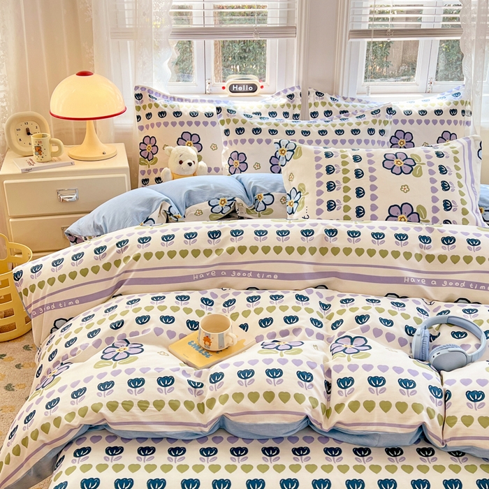 91家纺网 家纺一手货源 找家纺 世爵 2025新款全棉印花小清新单品系列-单被套 洛丽塔