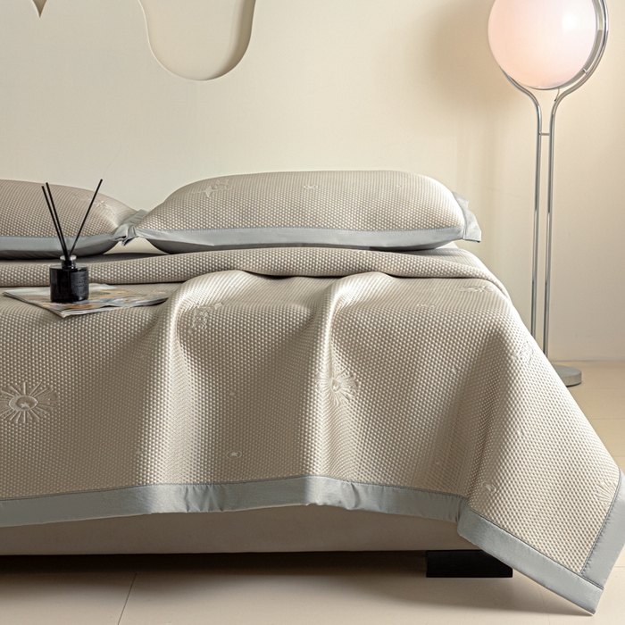 91家纺网 家纺一手货源 找家纺 阿亮家居 2025新款凉席凉豆豆软席床席款 爱丽丝-玉石咖