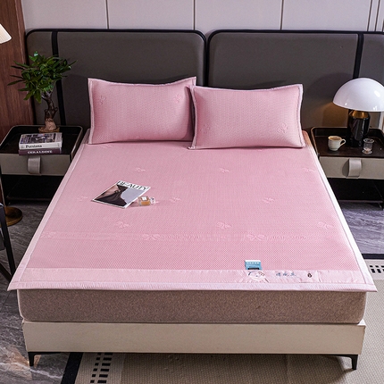 （总）梵克保罗 2025新款7A抗菌母婴级纯乙纶PE刺绣凉感丝豆豆席