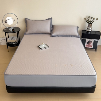 孩子王家纺 2025新款冰豆豆华夫格绣花床单床笠-万丽和系列 万丽和-时尚咖床笠