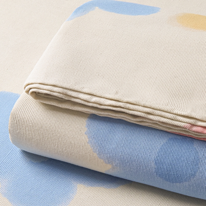 91家纺网 家纺一手货源 找家纺 绒艺席业 2025新款简约原棉印花老粗布床单 笑脸