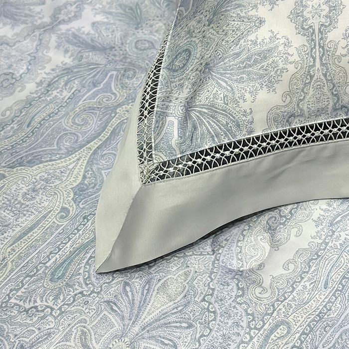 91家纺网 家纺一手货源 找家纺 欧夏2025春夏新款兰精天丝数码印花镂空夏被夏凉被空调被 伯爵-紫灰