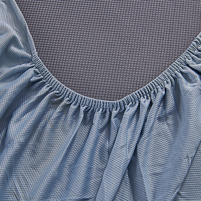 91家纺网 家纺一手货源 找家纺 梵克保罗 2025新款7A抗菌母婴级纯乙纶PE刺绣凉感丝豆豆席 床笠款 床笠款 四叶花-蓝