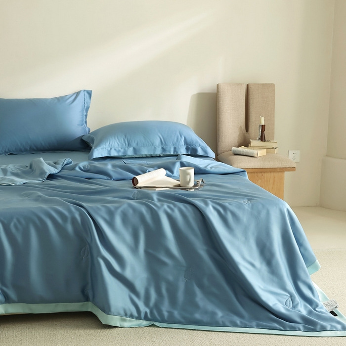 91家纺网 家纺一手货源 找家纺 （总）良品汇馆 2025【60S莱赛尔天丝夏凉被】日式无印兰精天丝夏被良品60天丝夏凉被空调被夏季凉感被子四件套