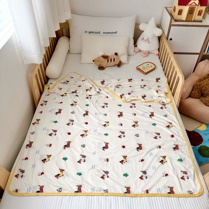 91家纺网 家纺一手货源 找家纺 （总）嗨生活 2025新款婴儿裸睡级凉感针织毯幼儿园夏被儿童夏被毯子