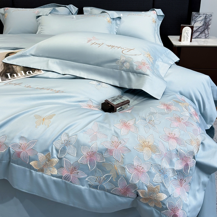 91家纺网 家纺一手货源 找家纺 星蕴家纺 2025新款澳棉正宗长绒棉四件套-诺兰 幸运兰