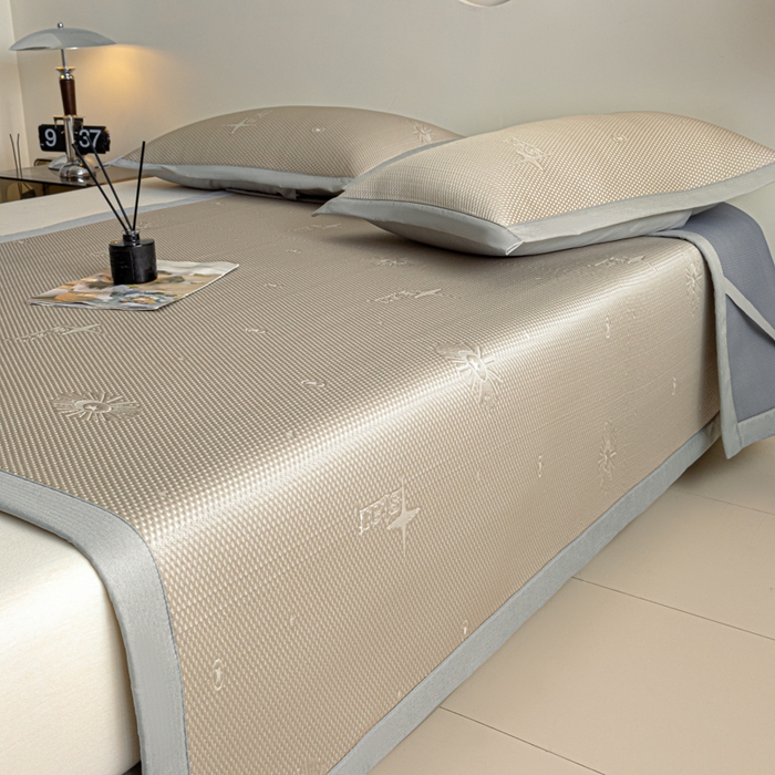 91家纺网 家纺一手货源 找家纺 阿亮家居 2025新款凉席凉豆豆软席床席款 爱丽丝-玉石咖