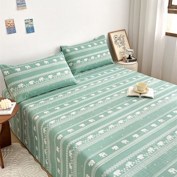 91家纺网 家纺一手货源 找家纺 （总）绒艺席业 2025新款简约原棉印花老粗布床单