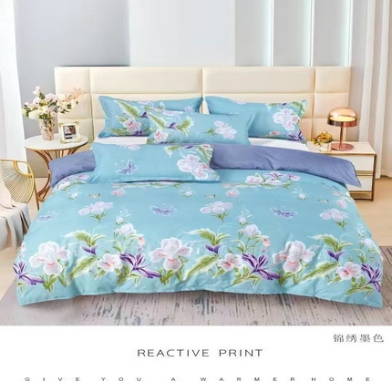 91家纺网 家纺一手货源 找家纺 （总）玖琳家纺 2025新款130克贡棉磨毛植物羊绒四件套