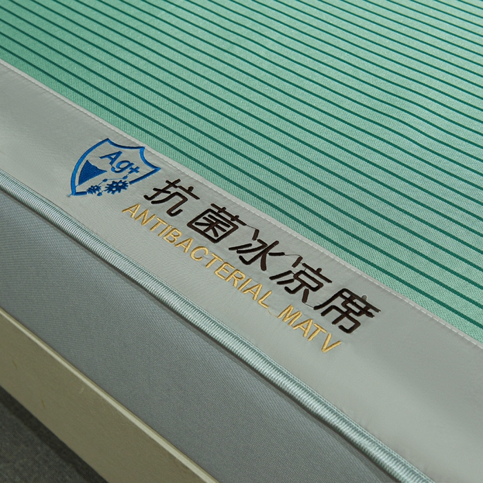 91家纺网 家纺一手货源 找家纺 小萌虎 2025新款碳光抗菌冰丝凉席床笠 水云间-绿
