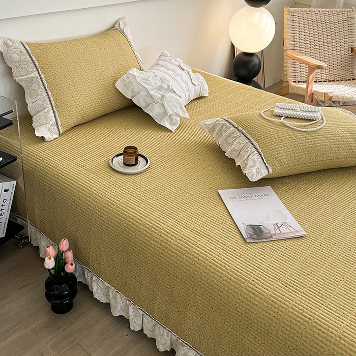 91家纺网 家纺一手货源 找家纺 （总）沐纯家居 2025新款法式小碎花床盖四件套